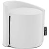 extroitaly Pouf Onda Ecopelle Bianco con Schienale | Sfoderabile, Idrorepellente, Seduta Rigida e Indeformabile, Per Salotto Camera da Letto