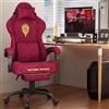 WoRaum Sedia Gaming, Sedia Gaming Ergonomica con Funzione Massaggio - Poltrona Gamer con Braccioli Regolabili & Gaslift 120mm, Seduta Larga 52cm, Tessuto Traspirante (Modello 3, Rosso)
