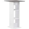 vidaXL Tavolo da Bar Bianco e Grigio Antracite 60x60x110 cm