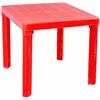 Generic Tavolino in Plastica per Bambini Tavolo da Gioco Tavolino in Plastica Rigida 50 x 50 per Interni Esterni Tavolo per Bambini Tavoli Colorati per Bimbi (ROSSO)