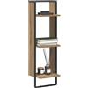 vidaXL Scaffale da parete A parete Rovere artigianale 30 x 25 x 100 cm
