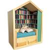 Generico Libreria Antistress,Libreria Piccola Miniatura | Casa in Miniatura con 200 Libri e 2 Cuscini per Bambini Adulti Camera da Letto Viaggio Soggiorno Scrivania