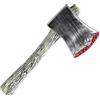 HoveeLuty Ascia Finta 5x12 Pollici, Ascia insanguinata Vintage, Giocattolo realistica con Manico, in plastica per Cosplay, Costumi, scherzi, Oggetti di Scena di Halloween, Armi finte