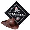 com-four® 2 pezzi Set di accessori in per costumi da pirata | ideale per carnevali - feste a tema ed eventi in costume