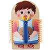 HoveeLuty Tavole per imparare a vestirsi, pratica educativa di allacciatura delle scarpe per bambini. Impara ad abbottonare, allacciare, chiudere con cerniera, scattare, giocattoli Montessori multistrato p