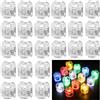 Joycabin Set di 24 mattoncini luminosi, 2 x 2 LED luminosi, trasparenti, rotondi, set di mattoncini da costruzione, giocattoli, compatibile con tutte le grandi marche di mattoncini da costruzione