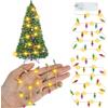 YUYWWAN Catena di Luci Natalizie in Miniatura, 1 Metro 10-LED Luci Fatate in Miniatura, 1:12 Catene Luminose per Casa Delle Bambole, Lucine LED Decorative, per Accessori per Casa Delle Bambole Natale
