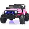 RELAX4LIFE Auto da Corsa per Bambini a 2 Posti, Veicoli Elettrici per Bambini, Macchinina per Bambini con Telecomando, Luce e Musica, Bluetooth e USB, Carico Massimo 35 KG (Rosa)