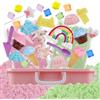 Aliex Magic Play Sand Set per Bambine, Set Sabbia Unicorno | Sabbia Magica Giocattolo Regalo per Bambine 3 4 5 6 7 8 Anni