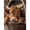 Artinhand Puzzle da 16 pezzi grandi per anziani Highland Cow Puzzle | Puzzle a forma di animale per adulti, decorazione per la casa, festa di compleanno, regalo, giocattoli, 30,5 x 22,9