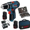BOSCH GSR GSR12V15 - Trapano avvitatore a batteria, 2 x 2,0 Ah