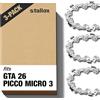 tallox 3 catene per motosega tallox 1/4 1,1 mm 28 TG compatibili con Stihl GTA 26