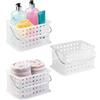 InterDesign iDesign - Set di 3 contenitori portatili per doccia, con manico in plastica, colore: Trasparente