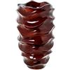 DRW Vaso in ceramica con onde in budei, lucido, 30 x 30 x 50 cm