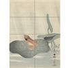 Artery8 Ohara Koson Frog Lotus Leaf Pond Japanese Painting XL Giant Panel Poster (8 Sections) giapponese Pittura Manifesto