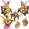Mood Lab Fairy Garden - Set di 12 statuette e accessori in miniatura