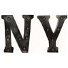 Antic Line Lettere NY elettrificate Lampadine Non Incluse