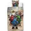 Ninjago Set di biancheria da letto per bambini - Set di biancheria da letto per bambini - Lego BE COOL - 2 pezzi - federa 80 x 80 cm + copripiumino 135 x 200 cm - 100% cotone rinforzato