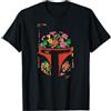 Star Wars Boba Fat Tropical Floral Print Maglietta
