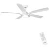 CJOY Ventilatore da Soffitto con Luce e Telecomando 142 cm | Lampadario Plafoniera con Ventilatore LED Dimmerabile Bianco, 6 Velocità del Vento, Motore DC