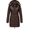 Marikoo Abendsternchen cappotto trapuntato da donna con cappuccio, cioccolato,