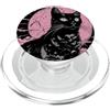 NikkiDawn's Cat Lover Apparel Weirdcore Cat Trippy Gothic Alt Dark Estetica Crosta Punk PopSockets PopGrip per MagSafe
