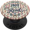 Bookish Reader Librarian Cute Striped Ar Hot Girls Read Book Lover Reading Bookworm Stripes Pattern PopSockets PopGrip Adesivo