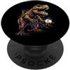 Baseball Sports Dino Lover Dinosaur Tyra T Rex Giocare Baseball Divertente Dinosauro Baseball Giocatore Allenatore PopSockets PopGrip Adesivo