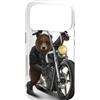 Fox Republic Design Custodia per iPhone 17 Pro Grizzly Bear Riding Chopper Moto