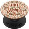 Books Reader Librarian Bookworm Cute Str Hot Girls Read Book Lover Reading Bookish Stripes Pattern PopSockets PopGrip Adesivo