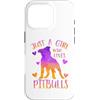 Just a Girl who Loves Pitbulls TS Gifts Custodia per iPhone 16 Pro Just a Girl Who Loves Pitbulls - Carino Pitbull amante del cane