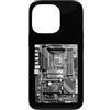 Grandio Design Geeky Computer & IT Novel Custodia per iPhone 13 Pro Computer Builder Scheda Madre Circuito Divertente PC Nerd