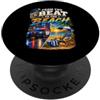 Regalo di fine carriera per agente di po From The Beat To The Beach Camicia da poliziotto in pensione PopSockets PopGrip Adesivo