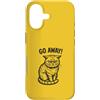 ErSa Solutions Custodia per iPhone 17 Ironica e divertente. Gatto infastidito Go Away! nera