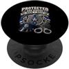 Regalo di fine carriera per agente di po Protected and Served Camicia da poliziotto in pensione PopSockets PopGrip Adesivo