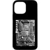 Grandio Design Geeky Computer & IT Novel Custodia per iPhone 13 Pro Max Computer Builder Scheda Madre Circuito Divertente PC Nerd