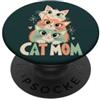 Paw Pact Prints Simpatico gatto mamma retrò pastello gatti amante felino PopSockets PopGrip Adesivo