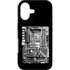Grandio Design Geeky Computer & IT Novel Custodia per iPhone 17 Computer Builder Scheda Madre Circuito Divertente PC Nerd