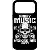 Rock Metal Music Lover Funny Men Women K Custodia per iPhone 17 Pro Max Angry Music Makes Me Happy Funny Rock Metal