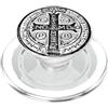 Medaglia di San Benedetto Croce di San B Croce di San Benedetto Piccola medaglia di San Benedetto PopSockets PopGrip per MagSafe