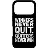 Resilient Motivation Gear Custodia per iPhone 17 Pro Winners Never Quit Quitters Never Win Inspirational Citazione
