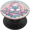 Bookish Grips Cute Unicorn Girls Book Lover PopSockets PopGrip Adesivo