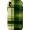 generic Custodia per iPhone X/XS Grafica Preppy Cottagecore Plaid Verde
