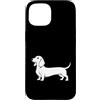 JustForDogLovers Custodia per iPhone 15 Bassotto carino, amante dei cani