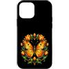 Cute Butterfly Butterflies And Flowers Custodia per iPhone 12 mini Graziosa farfalla in vetro