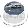 Ghostbusters Ecto 1 Auto Angolata 1984 Anni '80 Titolo Mezzitoni Testo PopSockets PopGrip per MagSafe
