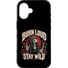 Born To Rock On I Love Rock And Roll Roc Custodia per iPhone 16 Long Live Rock & Roll Punk consente un concerto rock vintage rock