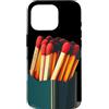 Cool matches box Custodia per iPhone 16 Pro Partite box costume per gli amanti dei fiammiferi