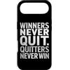 Resilient Motivation Gear Custodia per iPhone Air Winners Never Quit Quitters Never Win Inspirational Citazione