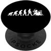 Funny Evolution Humor Designs Drummer Evolution Funny Rock Musicista Drumming Design PopSockets PopGrip Adesivo